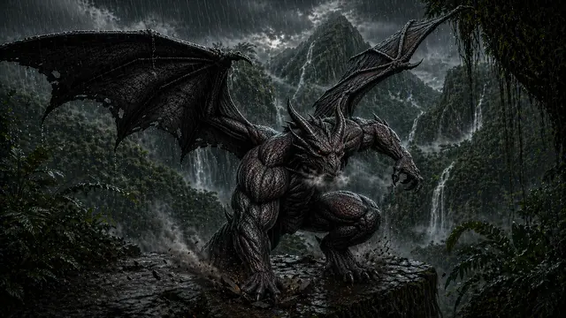 Lord Xiawa von Tsydaí im nächtlichen Regenwald