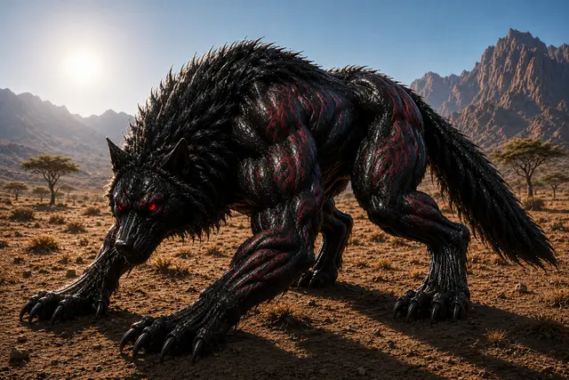 Pattwór in der Trockensavanne (quadrupedal)