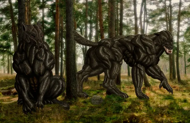 Pattwór und Pattátchí zusammen im Wald